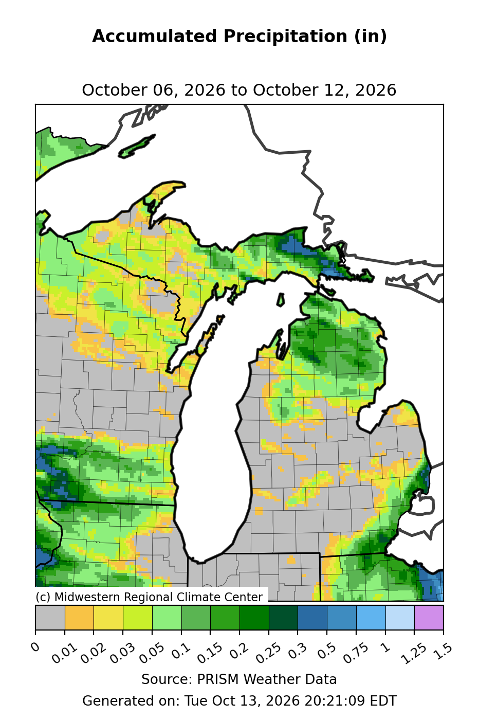 Total Precip last 7 days