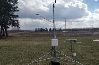 Weather instruments at Thome Orchards, Comstock Park