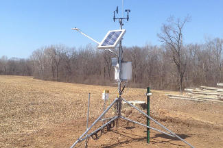 Weather instruments at Badger Evergreen Nursery, Allegan