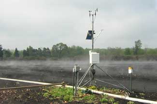 Weather instruments at MSU Muck Research Farm, Laingsburg