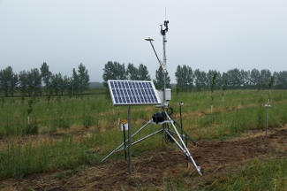 Weather instruments at DeRuiter Orchards, Shelby
