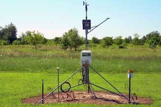 Weather instruments at Calhoun Co. Road Commission Gravel Pit, Ceresco