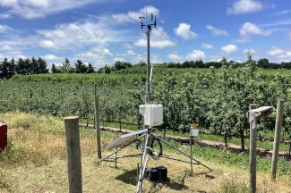 Weather instruments at Bartley Farms, Dowagiac