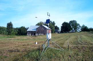 Weather instruments at Cherry Bay Orchards, Suttons Bay