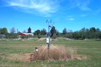Weather instruments at Orchard View, Elk Rapids