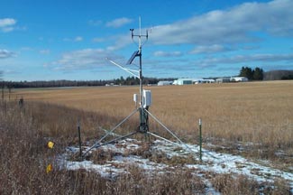 Weather instruments at Krueger Farms, Hawks