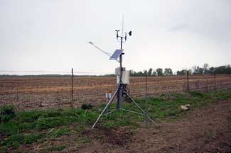 Weather instruments at Baker Dairy Farm, Clayton
