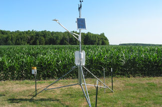 Weather instruments at Pioneer/Dupont - Agriculture & Nutrition Research Station, Ithaca