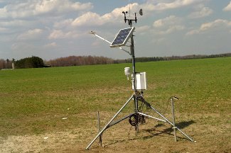 Weather instruments at Iott Seed Farm, Kalkaska