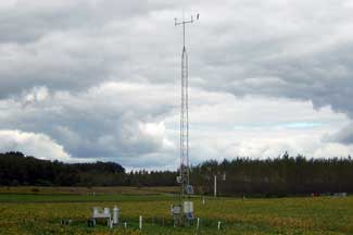 Weather instruments at MSU Kellogg Biological Station, Hickory Corners