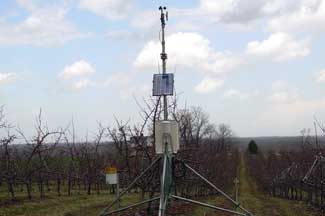 Weather instruments at Winkel Orchards, Hartford