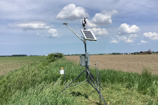 Weather instruments at Meade Piling Ground, Kinde
