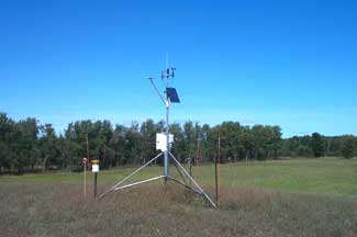 Weather instruments at Paradis Farms, Kewadin