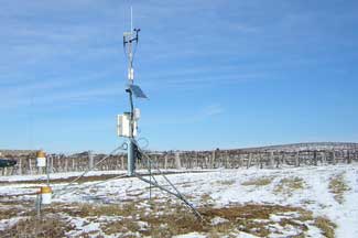 Weather instruments at Oxley Farms, Lawton