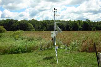 Weather instruments at LaVern Eldred Farm, Leslie