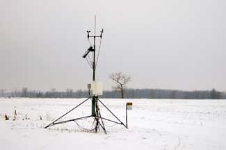 Weather instruments at Meylan Farms, Kawkawlin