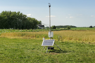 Weather instruments at Marshfield Ag Research Station, Stratford