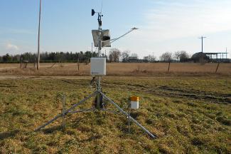 Weather instruments at Sackett Farms, Mecosta