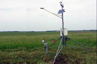 Weather instruments at Mendon Seed Growers, Mendon