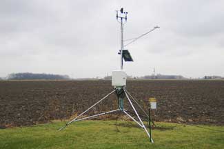 Weather instruments at Crop Production Services, Munger
