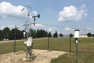 Weather instruments at CMU Department of Earth and Atmospheric Sciences, Mount Pleasant