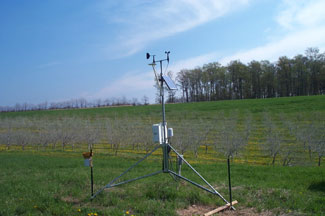 Weather instruments at Garthe Orchards, Northport