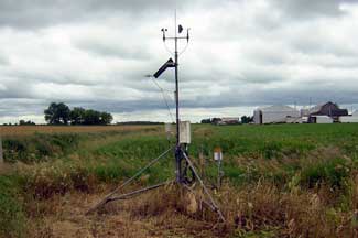 Weather instruments at Cilley Farms, Dundee