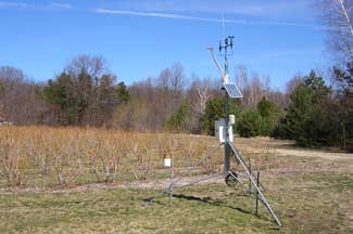 Weather instruments at DeGrandchamps Farms, South Haven