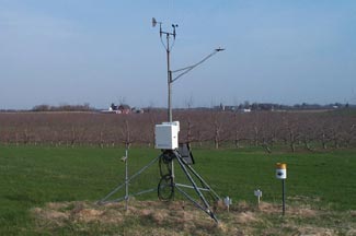 Weather instruments at Kraft Orchards, Sparta