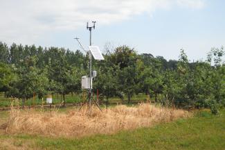 Weather instruments at Wood Orchards, West Jacksonport